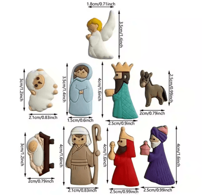 9-Piece Jesus Christian Fridge Magnets Set – Religious Christmas Decor for Kitchen & Home