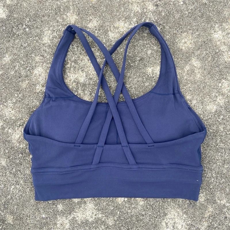 Solid Color Fitness Sport Bra Cross Back High Strength Comprehensive Training Top