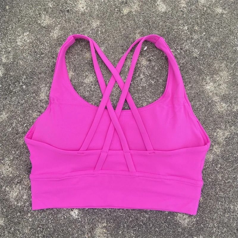 Solid Color Fitness Sport Bra Cross Back High Strength Comprehensive Training Top