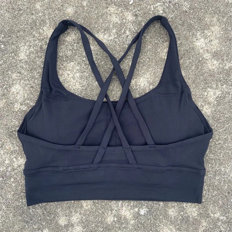 Solid Color Fitness Sport Bra Cross Back High Strength Comprehensive Training Top