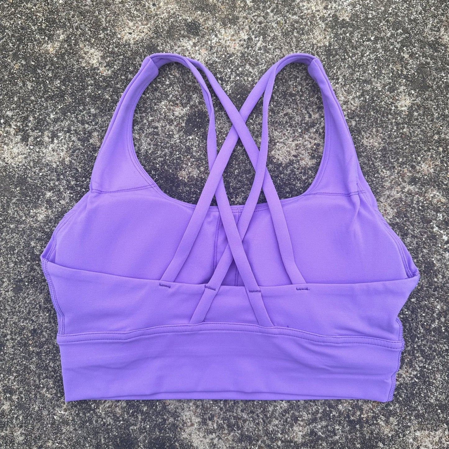Solid Color Fitness Sport Bra Cross Back High Strength Comprehensive Training Top