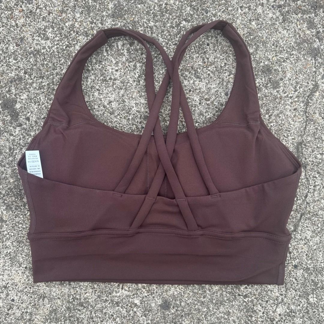 Solid Color Fitness Sport Bra Cross Back High Strength Comprehensive Training Top