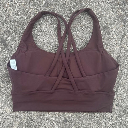 Solid Color Fitness Sport Bra Cross Back High Strength Comprehensive Training Top