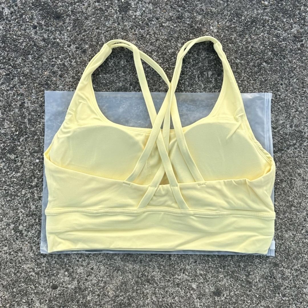 Solid Color Fitness Sport Bra Cross Back High Strength Comprehensive Training Top