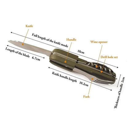 TrailMate 7-in-1 Stainless Steel Camping Utensil Set