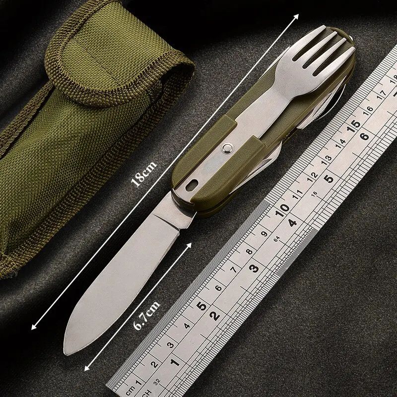 TrailMate 7-in-1 Stainless Steel Camping Utensil Set