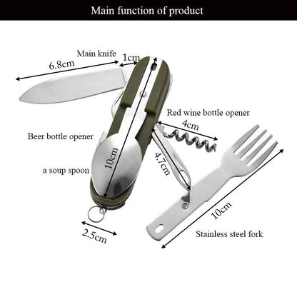 TrailMate 7-in-1 Stainless Steel Camping Utensil Set