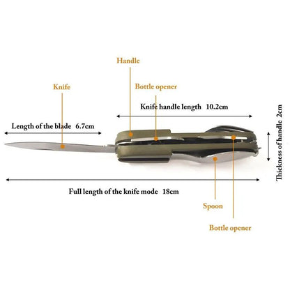 TrailMate 7-in-1 Stainless Steel Camping Utensil Set
