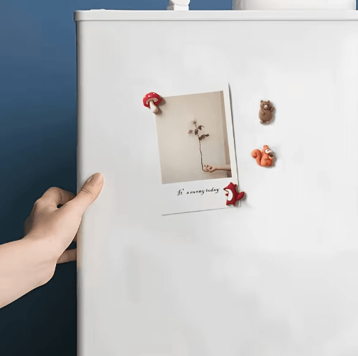 8-Piece Fox & Hedgehog Animal Refrigerator Magnets – Cute Resin Fridge Decor Gift Set