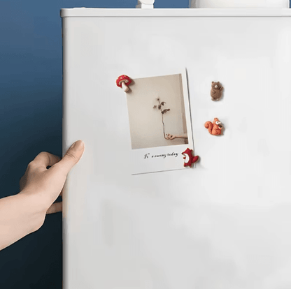 8-Piece Fox & Hedgehog Animal Refrigerator Magnets – Cute Resin Fridge Decor Gift Set
