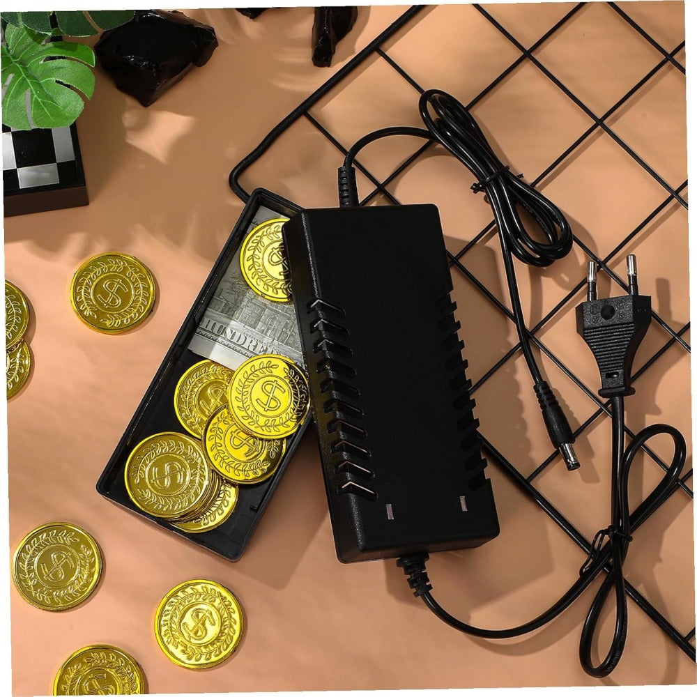 Secret Stash for Valuables, Keys & Jewelry, Fake Laptop Charger Hidden Storage Box