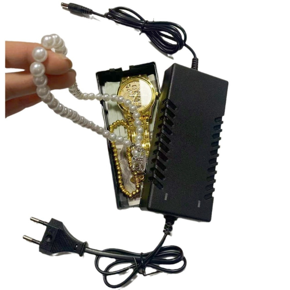 Secret Stash for Valuables, Keys & Jewelry, Fake Laptop Charger Hidden Storage Box