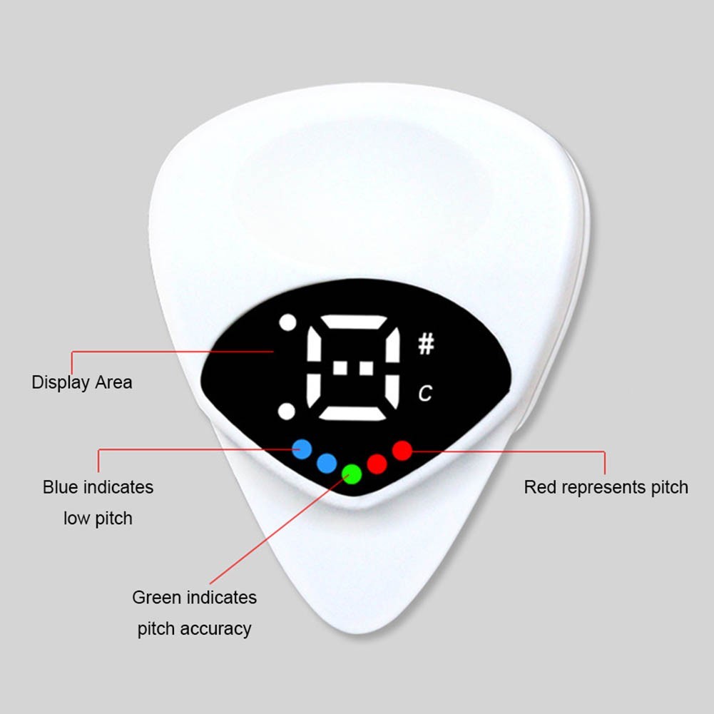 Guitar Tuner, Picks Tuner for Acoustic, Electric Guitar, Bass, Mandolin, Essential Musical Accessories