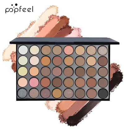 POPFEEL Complete Eye Makeup Set with Palette Eyeliner Mascara and Brow Pencil