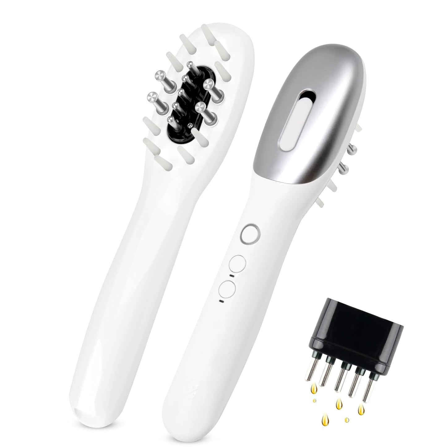 3 in 1 EMS Hair Growth Massage Comb with Red Blue Light Therapy and Oil Dispenser Scalp Massager