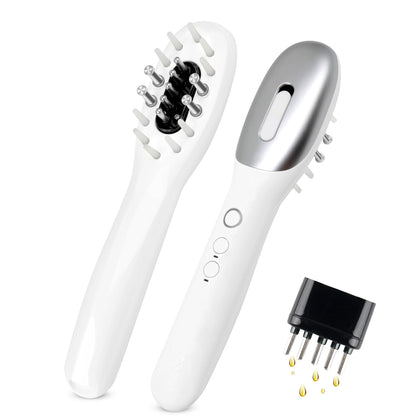 3 in 1 EMS Hair Growth Massage Comb with Red Blue Light Therapy and Oil Dispenser Scalp Massager