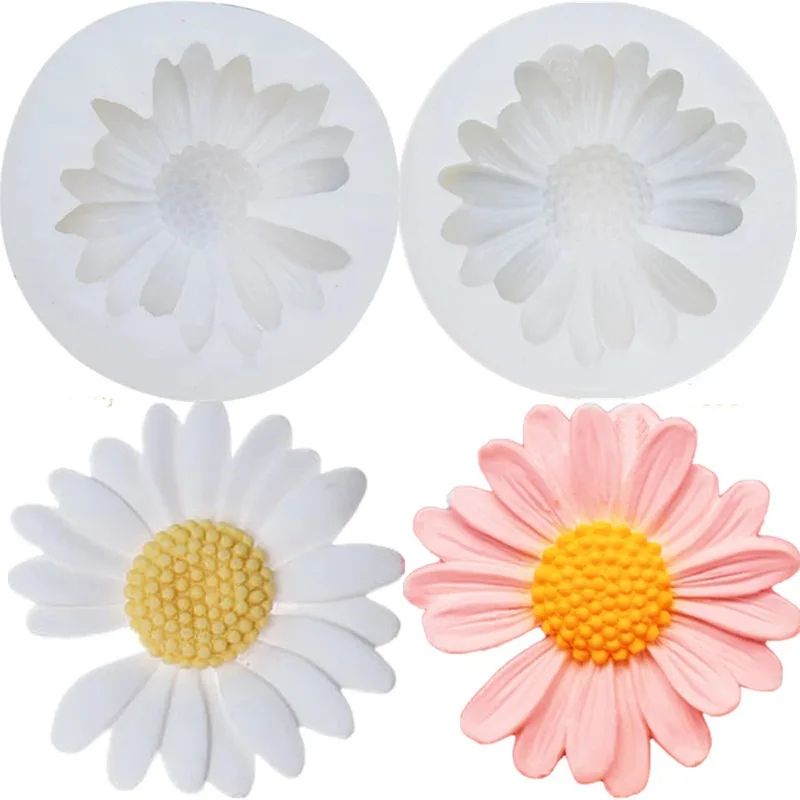 Artisan Daisy & Chamomile Silicone Craft Mold – Floral DIY soap & candle making Mold Set