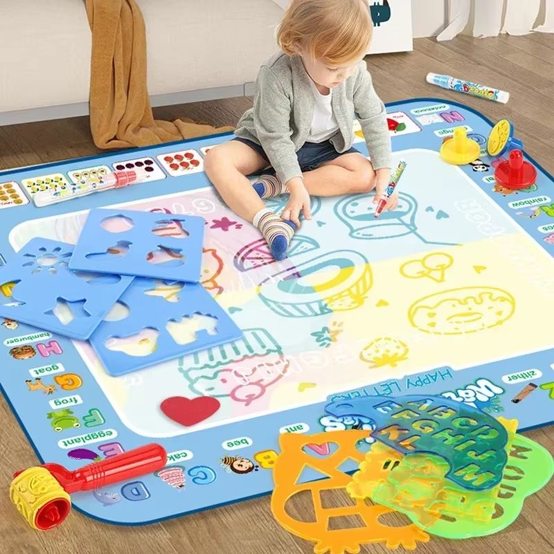 Montessori Magic Water Drawing Mat 39.37x31.50in With Reusable Water Pen