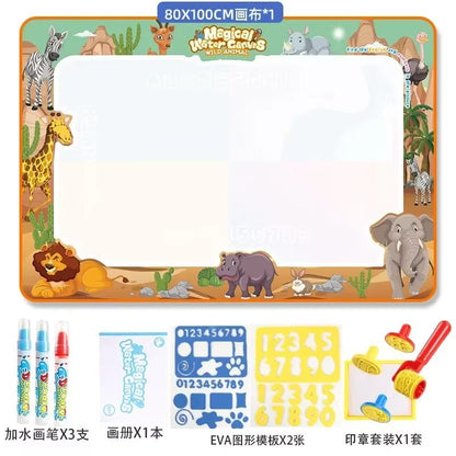 Montessori Magic Water Drawing Mat 39.37x31.50in With Reusable Water Pen