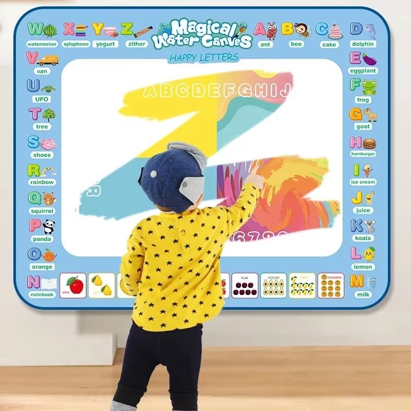 Montessori Magic Water Drawing Mat 39.37x31.50in With Reusable Water Pen