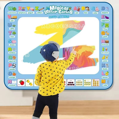Montessori Magic Water Drawing Mat 39.37x31.50in With Reusable Water Pen