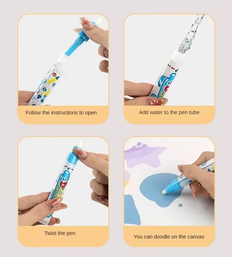 Montessori Magic Water Drawing Mat 39.37x31.50in With Reusable Water Pen