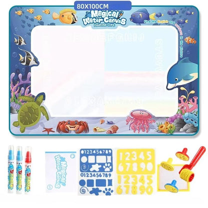 Montessori Magic Water Drawing Mat 39.37x31.50in With Reusable Water Pen