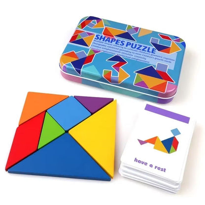 WoodlandShapes 3D Wooden Animal Jigsaw Puzzle – Montessori Early Learning Toy