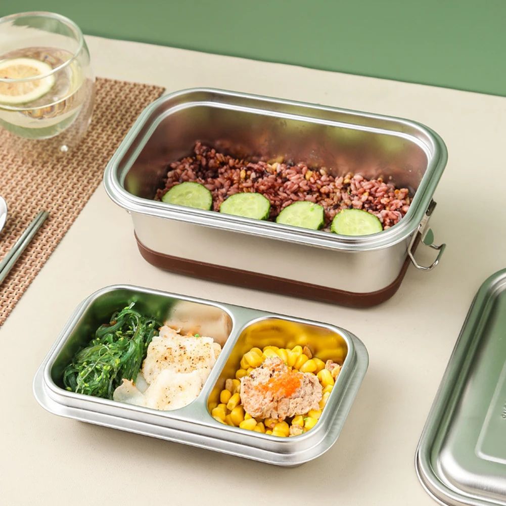 Stainless Steel Double-Layer 1200 ml Bento Lunch Box