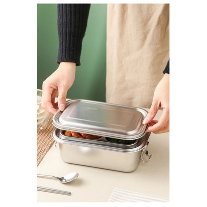 Stainless Steel Double-Layer 1200 ml Bento Lunch Box