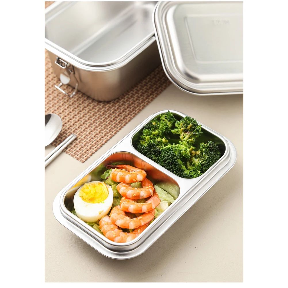 Stainless Steel Double-Layer 1200 ml Bento Lunch Box
