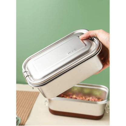 Stainless Steel Double-Layer 1200 ml Bento Lunch Box