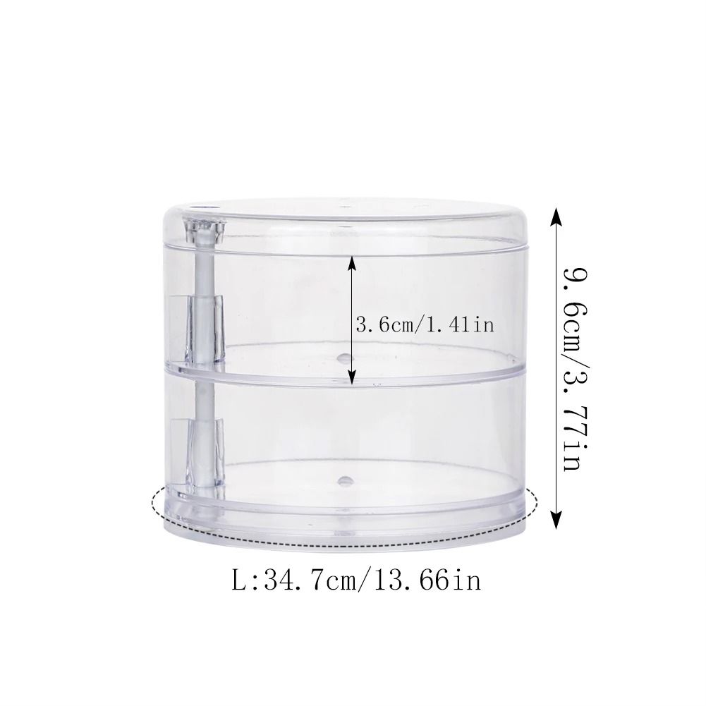 Rotating Jewelry Storage Box – Multi-Layer Round Makeup & Accessory Organizer