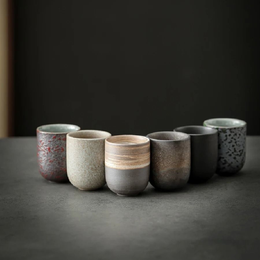 Vintage Japanese Stoneware Cup – Handcrafted Porcelain Kung Fu Tea & Sake Mug