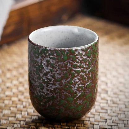 Vintage Japanese Stoneware Cup – Handcrafted Porcelain Kung Fu Tea & Sake Mug