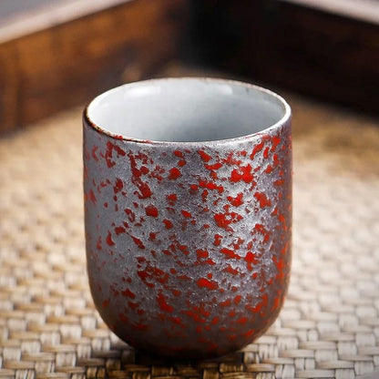Vintage Japanese Stoneware Cup – Handcrafted Porcelain Kung Fu Tea & Sake Mug