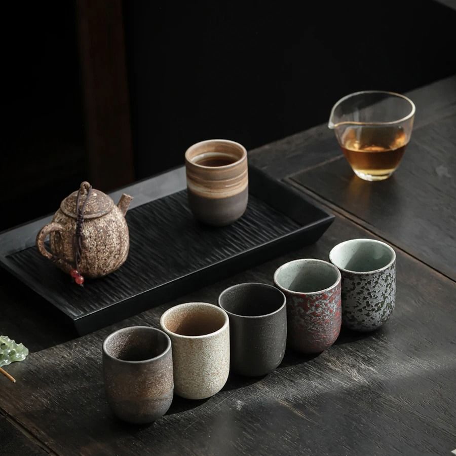 Vintage Japanese Stoneware Cup – Handcrafted Porcelain Kung Fu Tea & Sake Mug