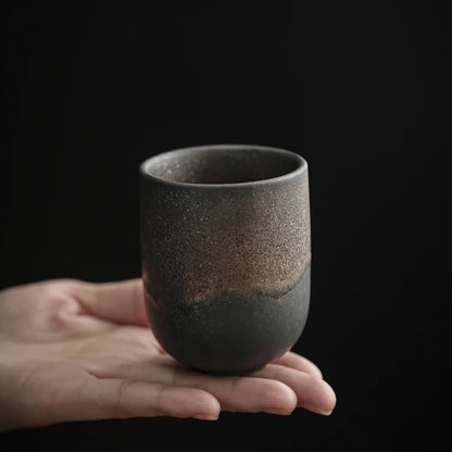 Vintage Japanese Stoneware Cup – Handcrafted Porcelain Kung Fu Tea & Sake Mug