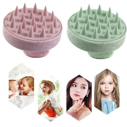 Silicone Shampoo Scalp Massage Brush and Hair Washing Comb for Shower and Bath