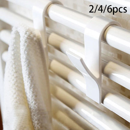 Heated Towel Rail Hooks Set (2–6pcs), Multi-Purpose radiator towel hooks for Towels, Coats & Scarves