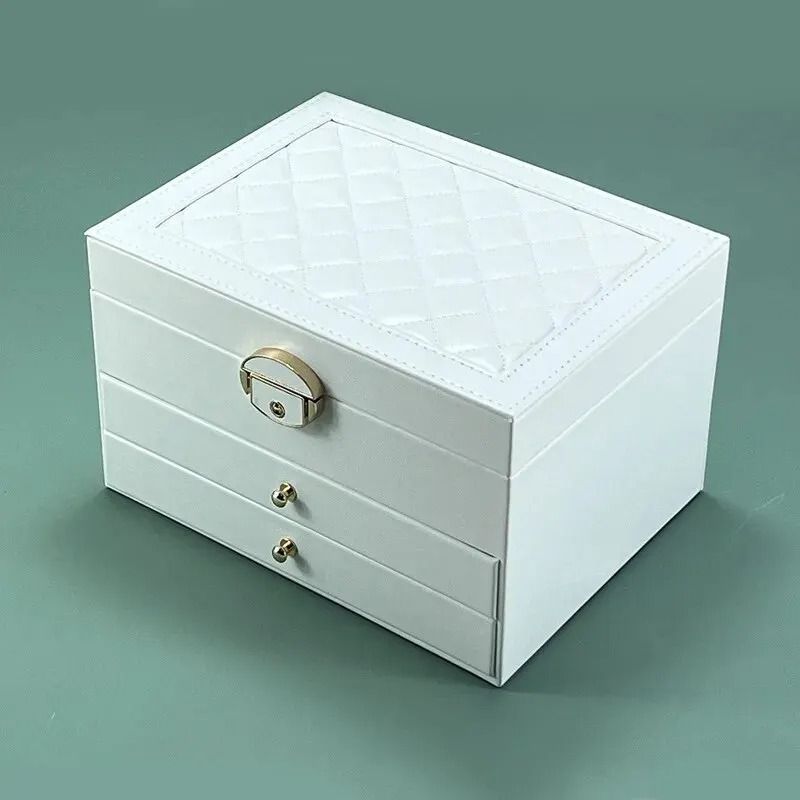 High-End Jewelry Box – Large-Capacity Multi-Layer Drawer Organizer with Oxidation Finish