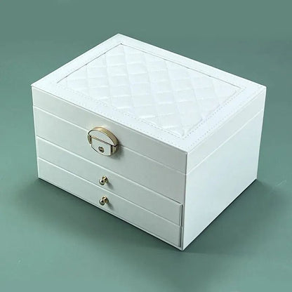 High-End Jewelry Box – Large-Capacity Multi-Layer Drawer Organizer with Oxidation Finish