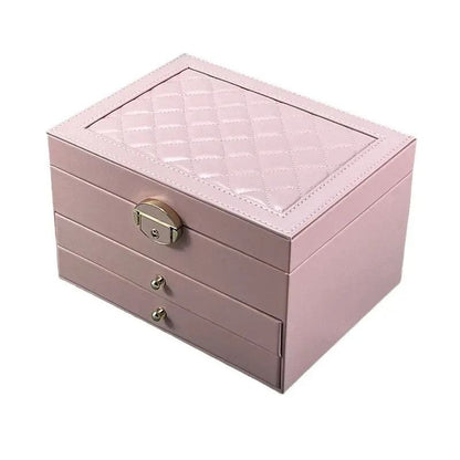High-End Jewelry Box – Large-Capacity Multi-Layer Drawer Organizer with Oxidation Finish