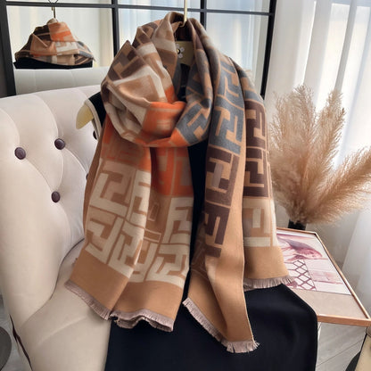 Luxury Two-Sided Print Scarf – Soft Warm Pashmina & Coldproof Winter Blanket Shawl