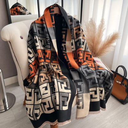 Luxury Two-Sided Print Scarf – Soft Warm Pashmina & Coldproof Winter Blanket Shawl