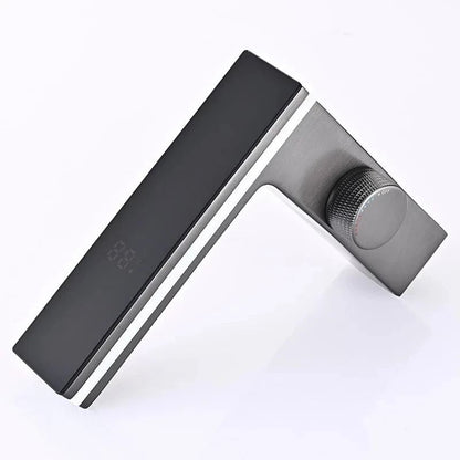 Digital Display Bathroom Basin Faucet – Intelligent LED Brass Deck-Mounted Hot & Cold Mixer Tap