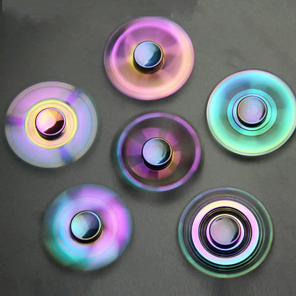Metal Fidget Spinner Toy – Anti-Stress Alloy Finger Gyro for Adults – Fingertip Spinner