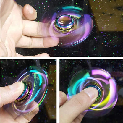 Metal Fidget Spinner Toy – Anti-Stress Alloy Finger Gyro for Adults – Fingertip Spinner