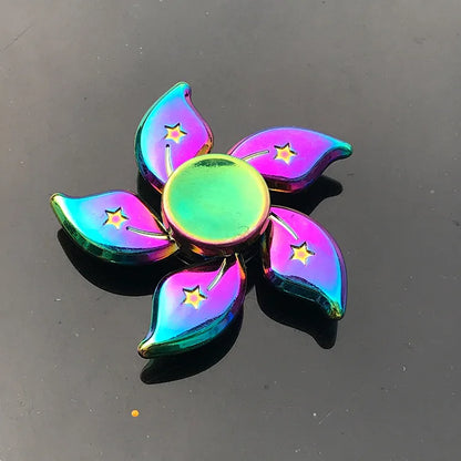 Metal Fidget Spinner Toy – Anti-Stress Alloy Finger Gyro for Adults – Fingertip Spinner