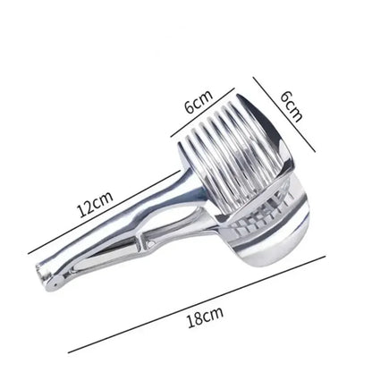 Stainless Steel Handheld Kitchen Slicer – Multifunctional Fruit & Vegetable Cutter for Easy Orange & Lemon Slicing